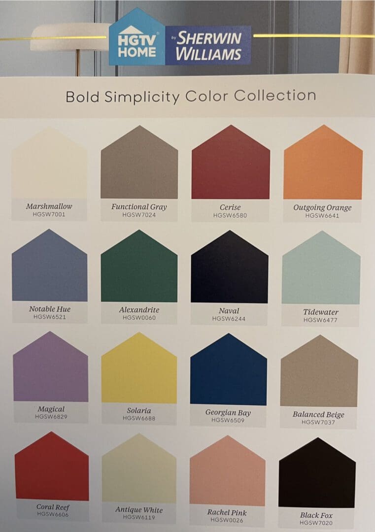 HGTV & Sherwin Williams | Bold Simplicity Color Collection.