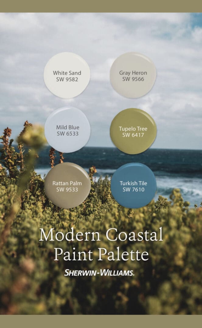 Sherwin Williams Modern Coastal Paint Palette