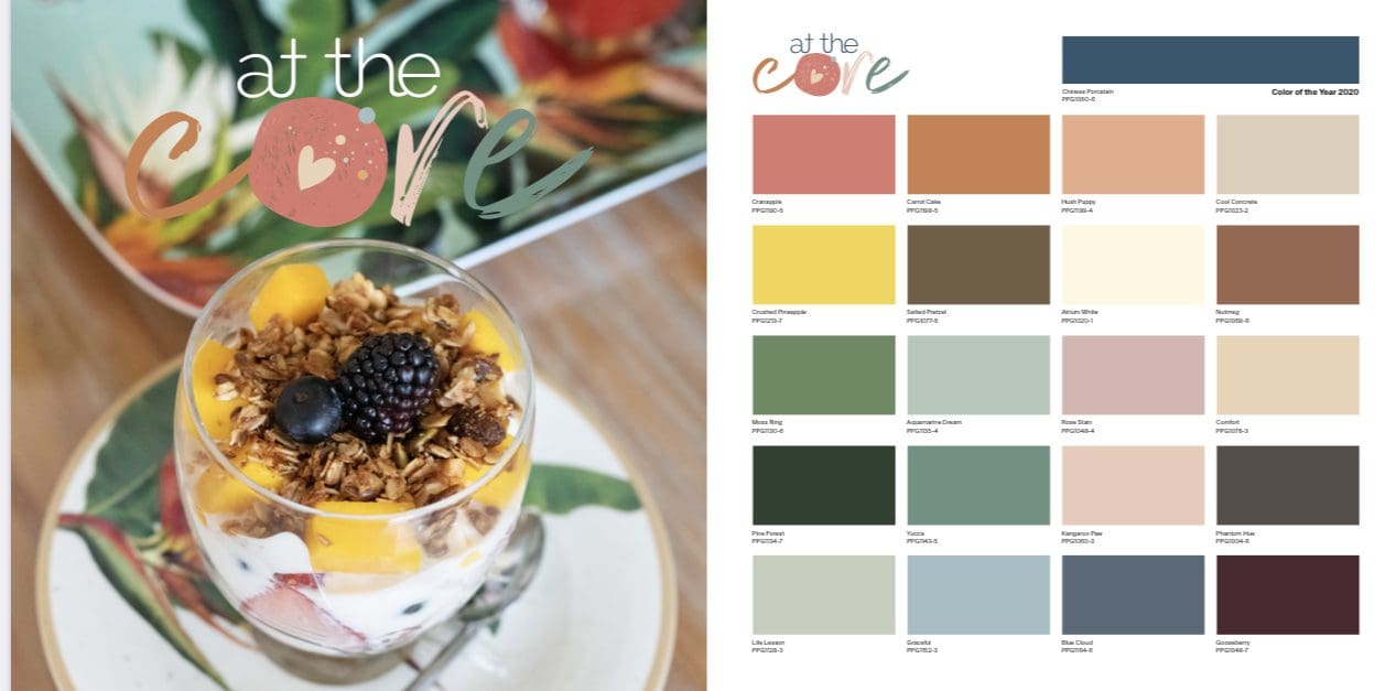 PPG Pittsburgh Paints At the Core Color Palette.