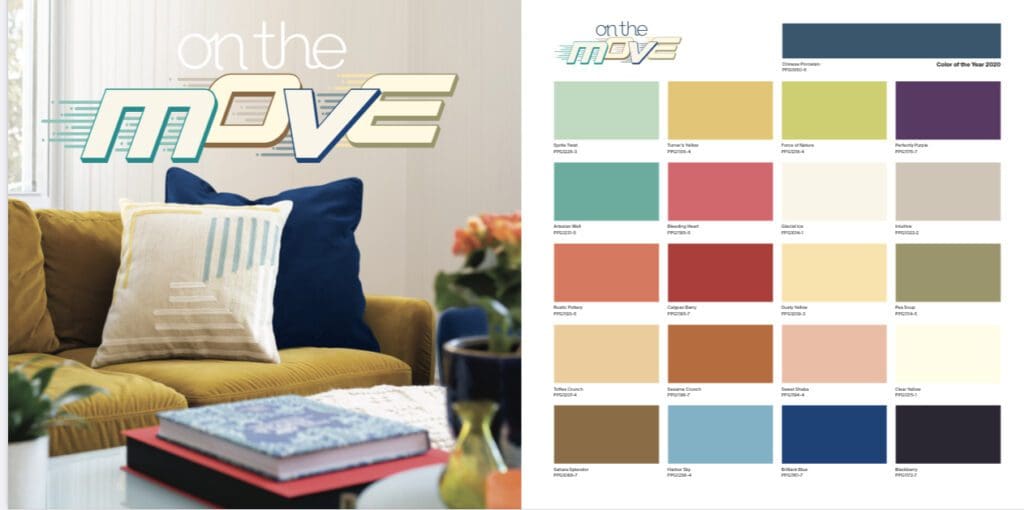 PPG Pittsburgh Paint On the Move Color Palette. All Los Angeles Painting Company, Inc.