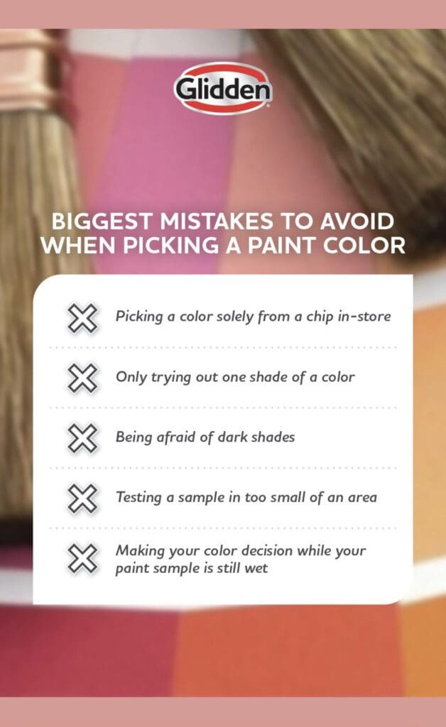 Glidden Mistakes to Avoid When Picking a Paint Color 1 of 5. All Los Angeles Painting Company, Inc,