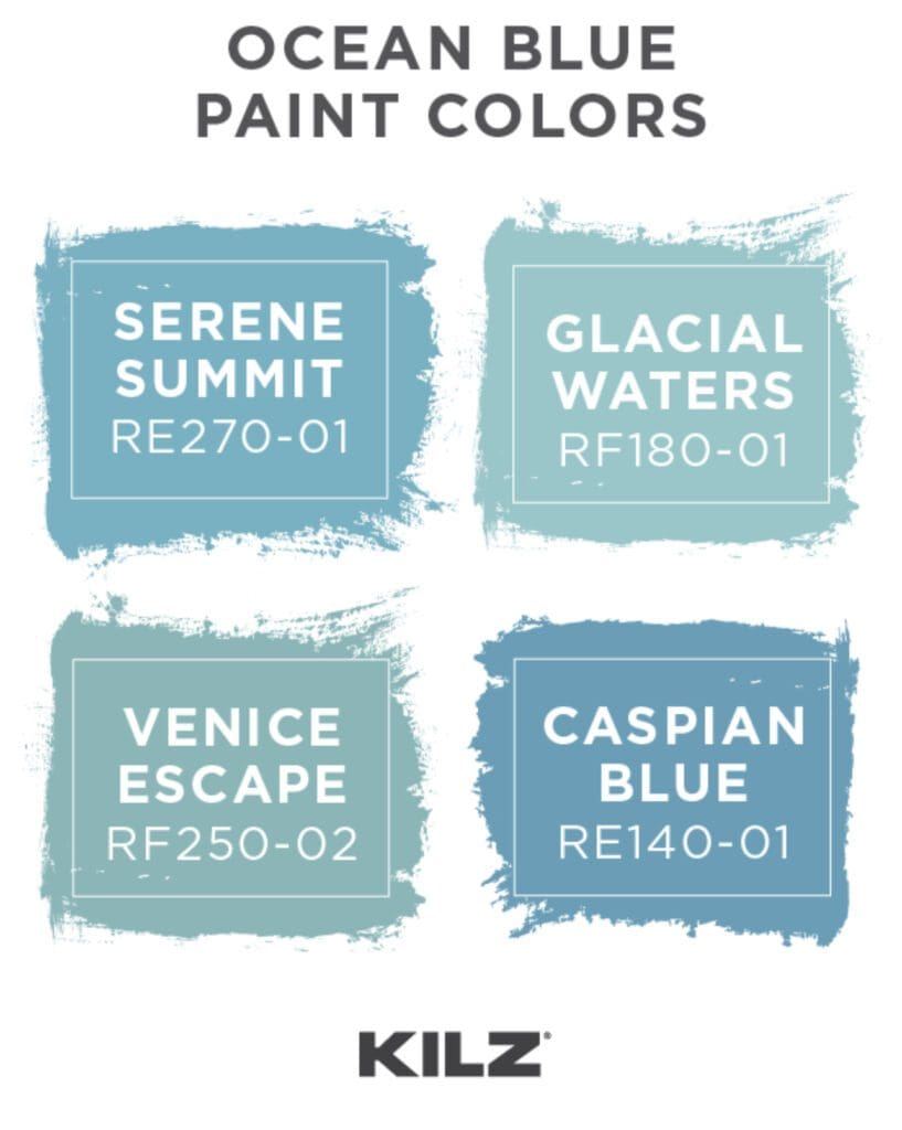 Kilz Ocean Blue Color Palette. All Los Angeles Painting Company, Inc.