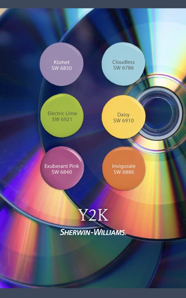 Sherwin Williams Y2K Color Palette. All Los Angeles Painting Company, Inc.