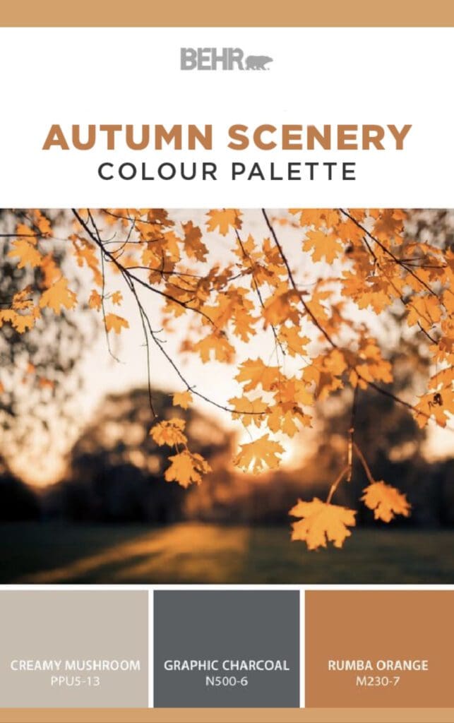 Behr Autumn Scenery Color Palette. All Los Angeles Painting Company, Inc.