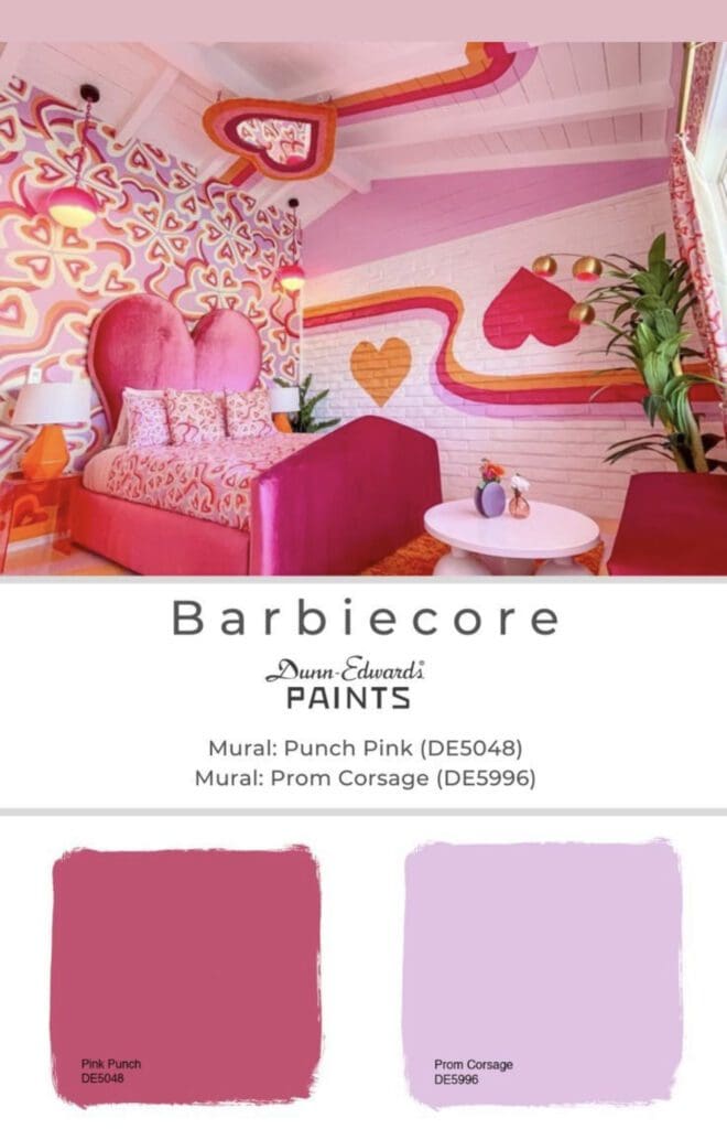 Dunn Edwards Pink Barbiecore Colors. All Los Angeles Painting Company, Inc.