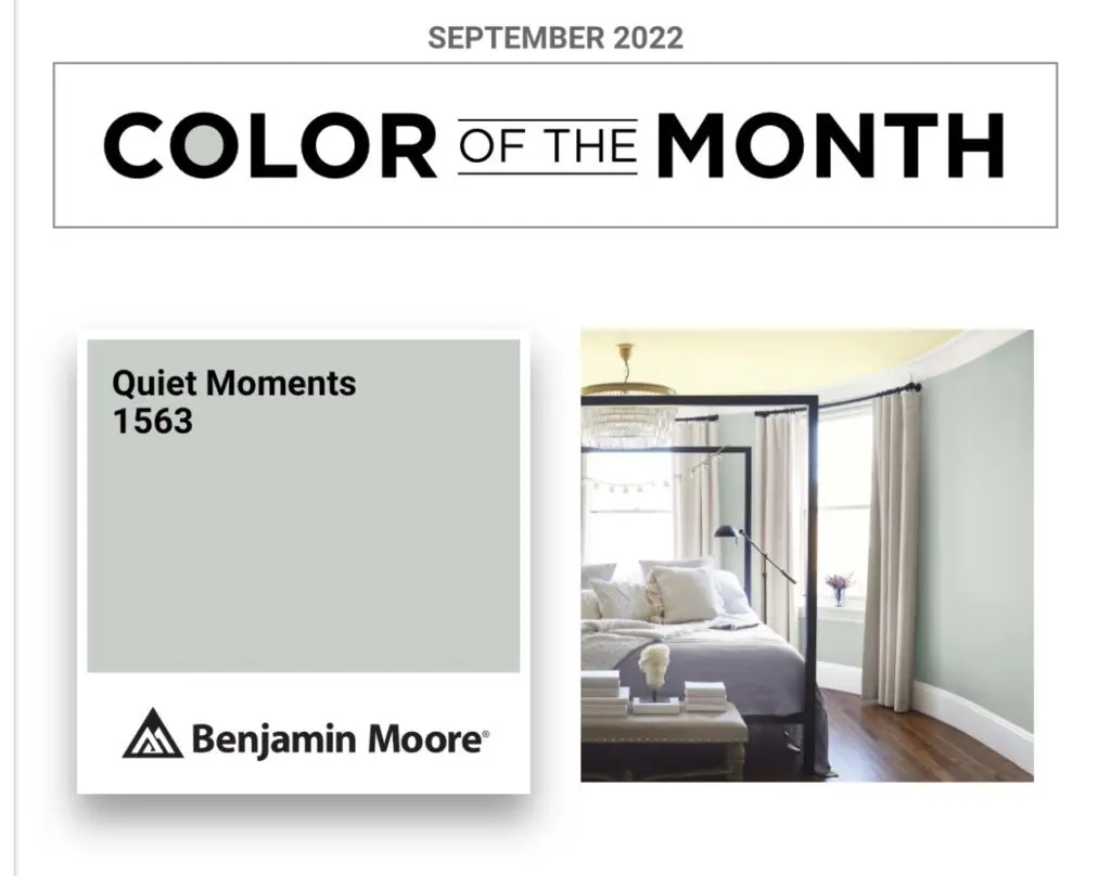 Benjamin Moore September 2022 Color of the Month | Quiet Moments. All Los Angeles Painting Company, Inc.