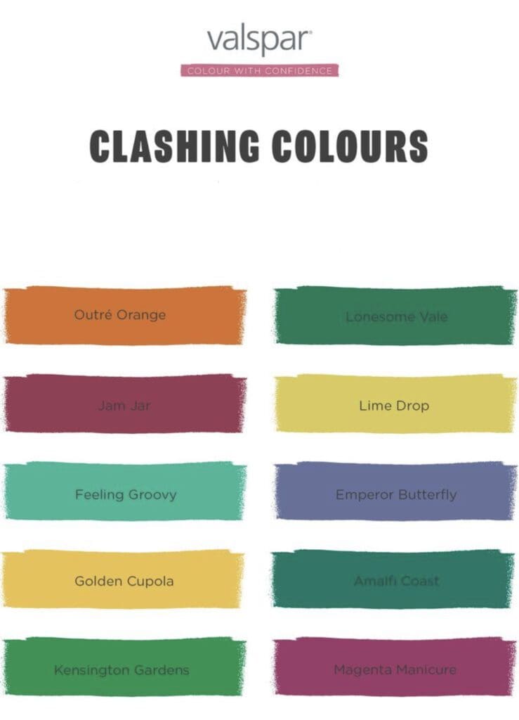 Valspar Clashing Color Palette. All Los Angeles Painting Company, Inc.