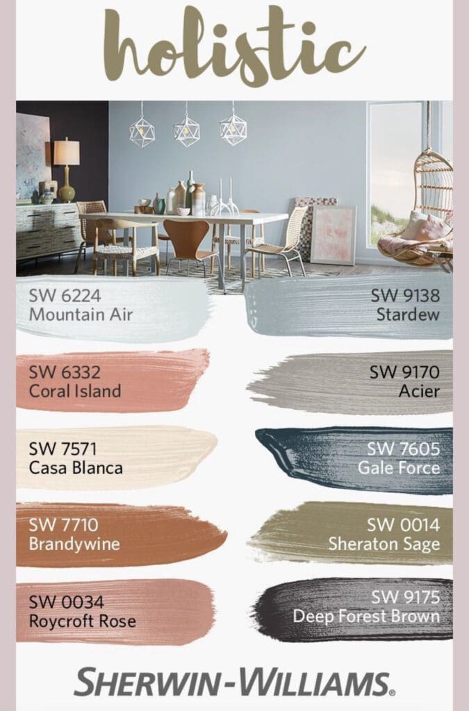 Sherwin Williams Holistic Color Palette. All Los Angeles Painting Company, Inc.