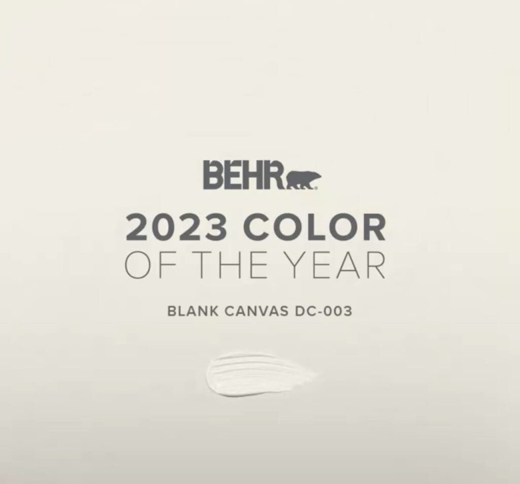 Behr 2023 Color of the Year | Blank Canvas. All Los Angeles Painting Company, Inc.