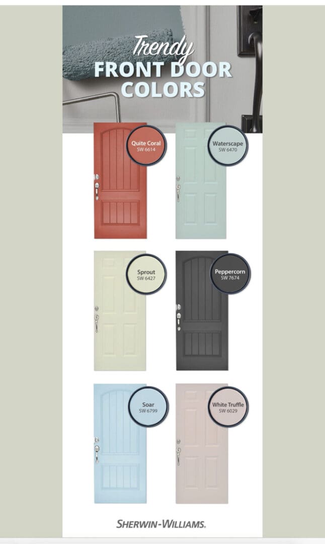 Sherwin Williams Trendy Front Door Colors.
