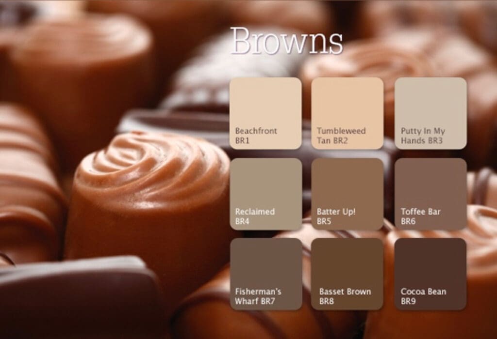 Dutch Boy Brown Color Palette.