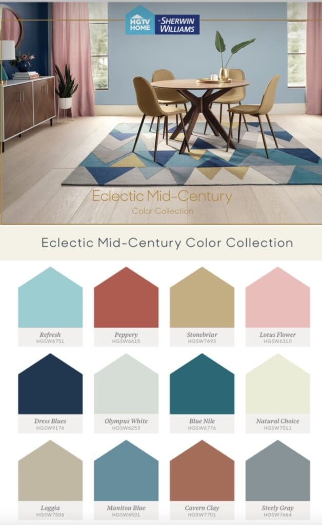 HGTV Home Mid Century Colors