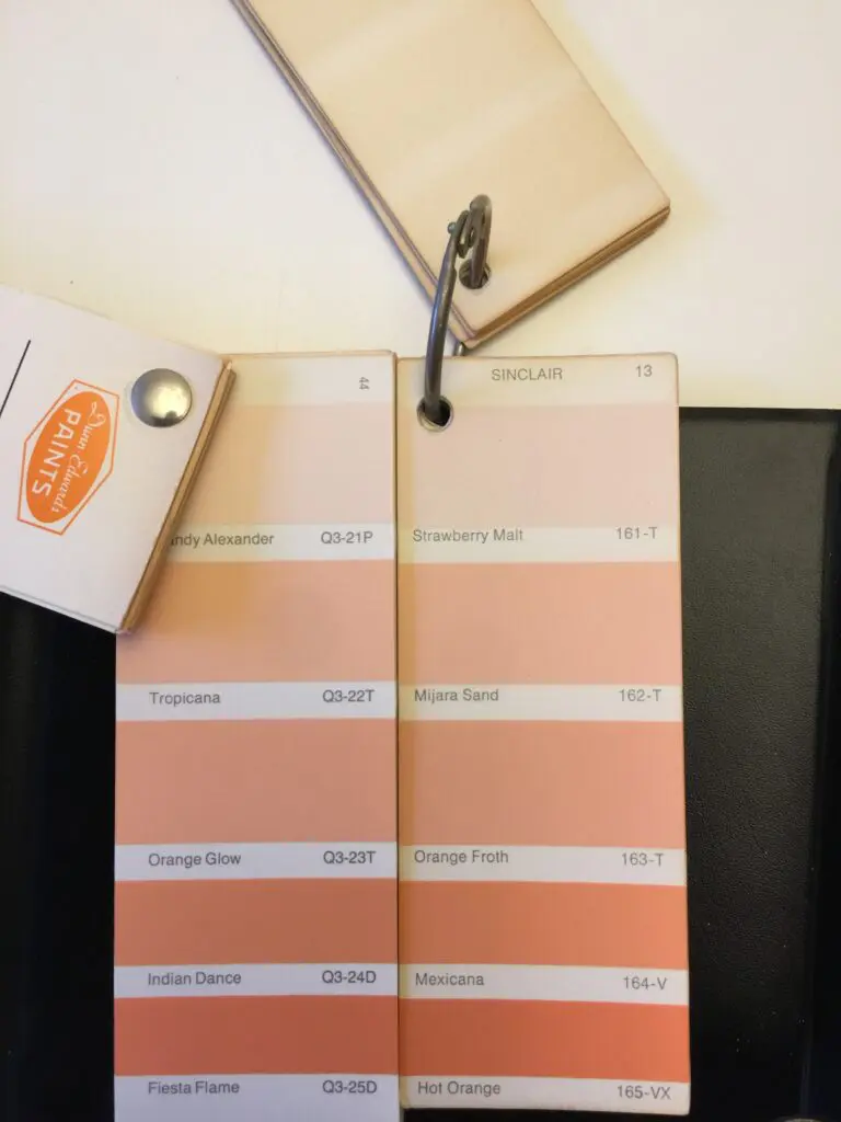 1980's Colors | Sinclair Paint Color Palette vs. Dunn Edwards Paint Color Palette.