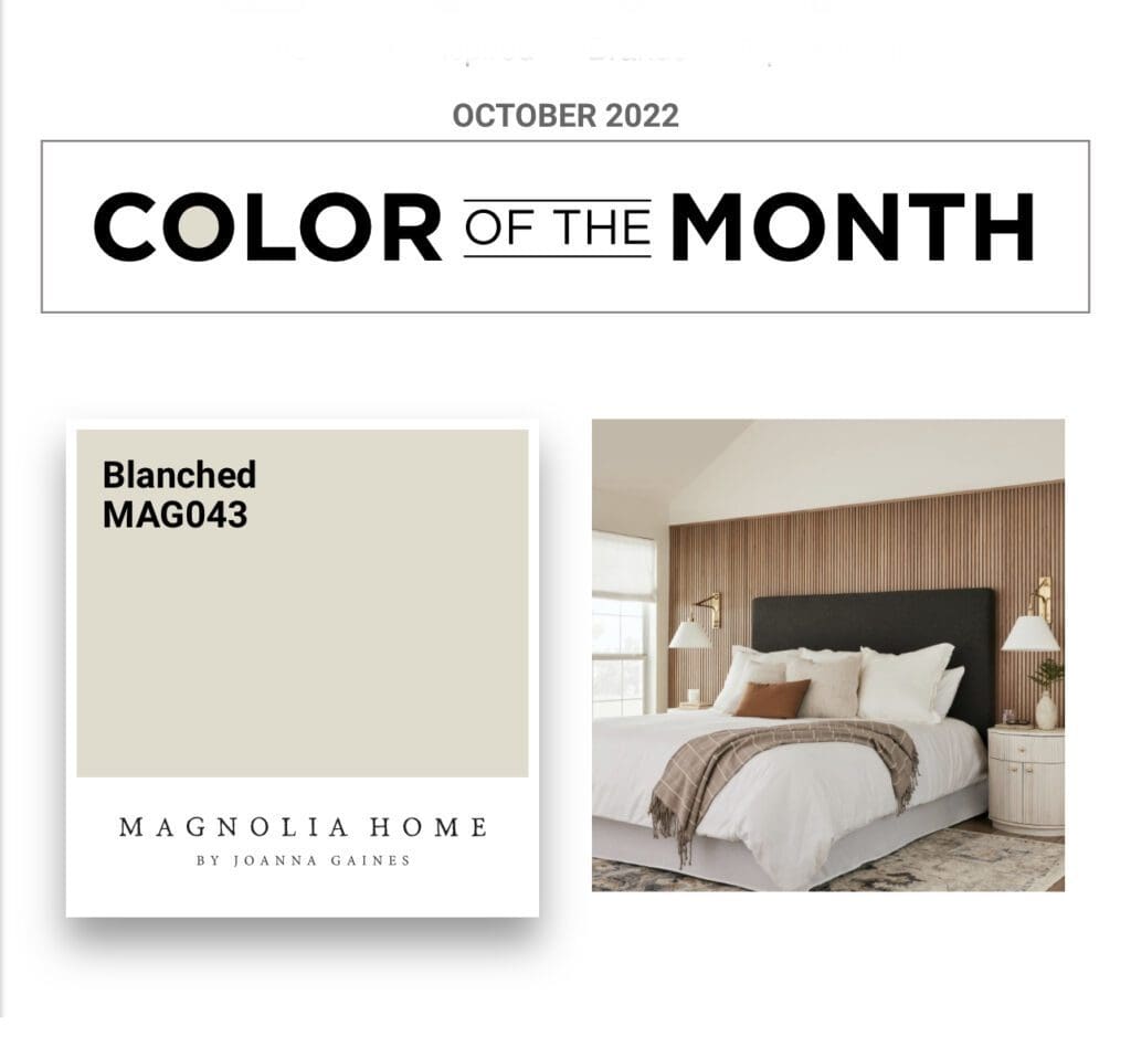 Magnolia Home October 2022 Color of the Month | Blanched. All Los Angeles Painting Company, Inc.