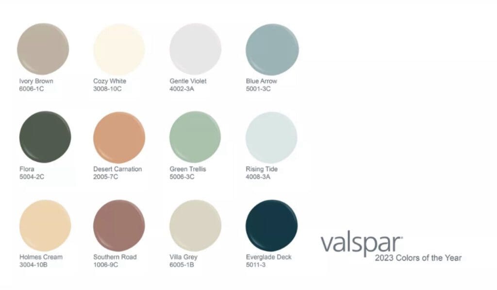 2023 Valspar Trending Color Collection. All Los Angeles Painting Company, Inc.