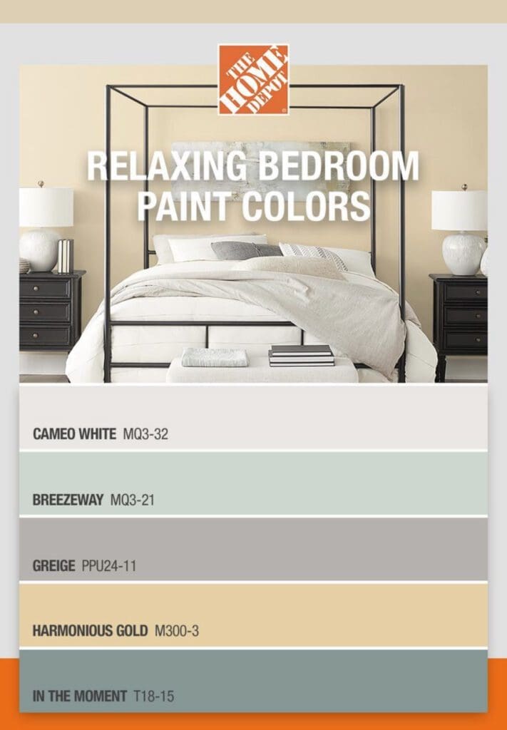 Behr Relaxing Bedroom Color Palette. All Los Angeles Painting Company, Inc.