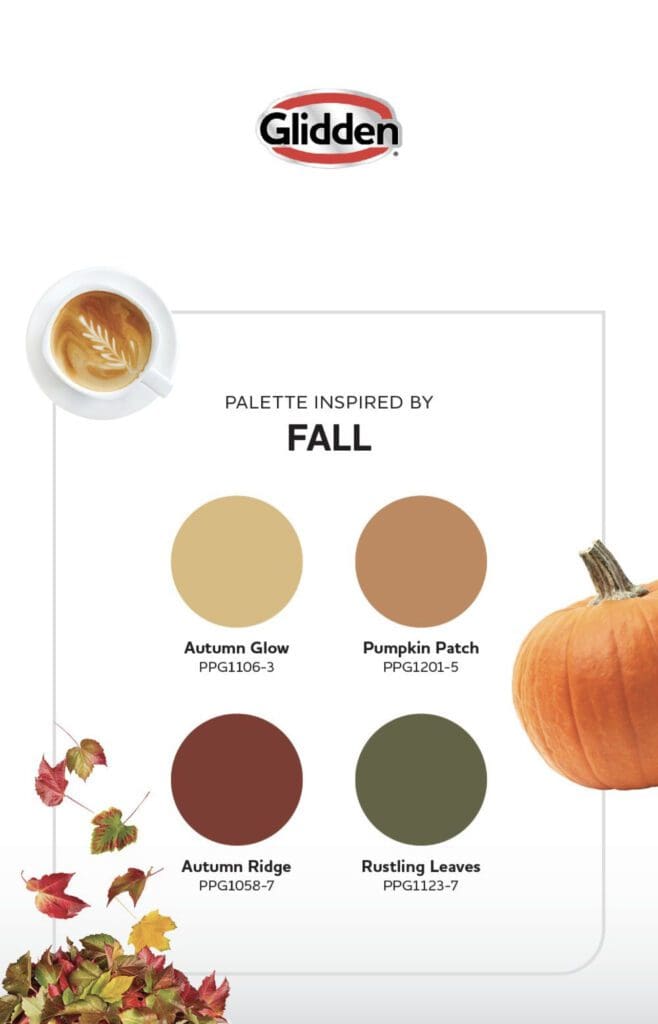 Glidden Fall Color Inspiration Palette. All Los Angeles Painting Company, Inc.