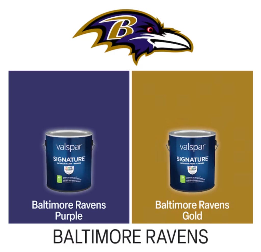 Baltimore Ravens Team Colors.