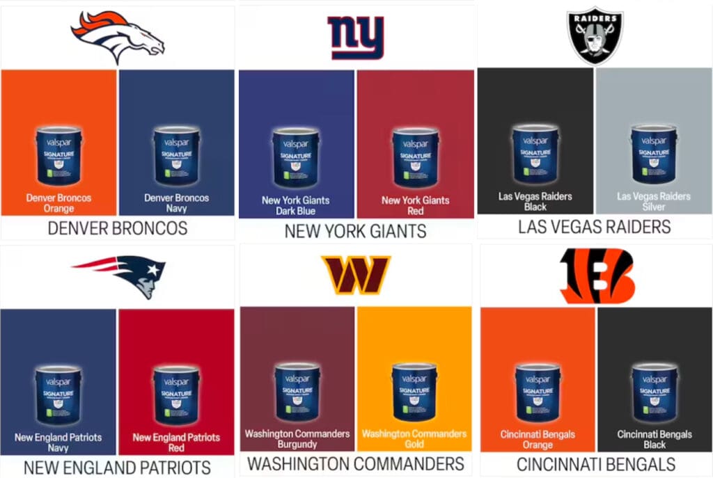 NFL House Paint Colors.