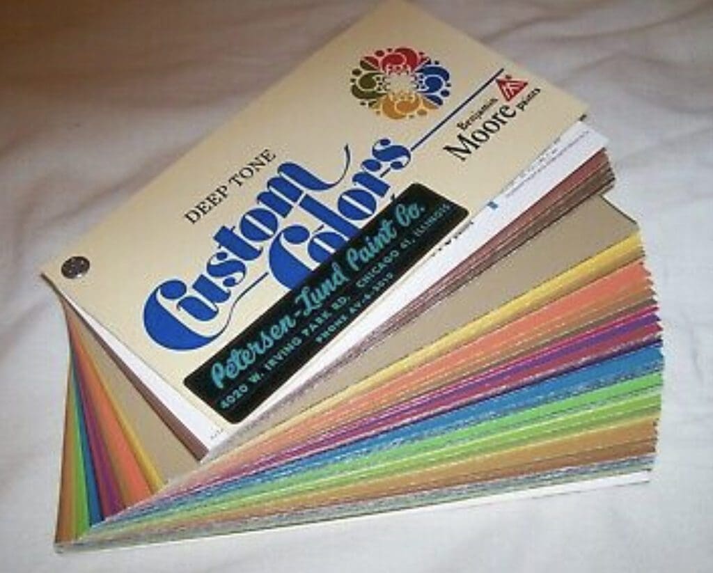 Benjamin Moore Accent Tones Color Deck from 1975. All Los Angeles Painting Company, Inc.