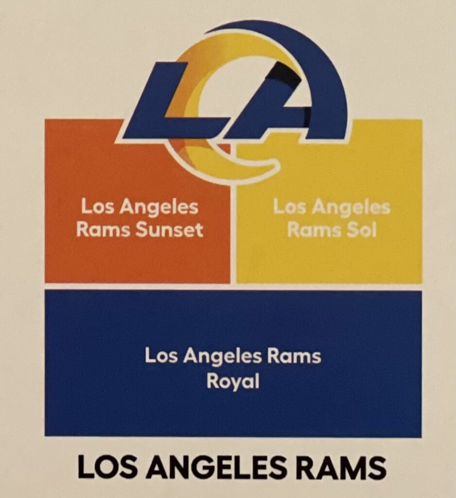 NFL | LA Rams Valspar Paint Colors. All Los Angeles Painting Company, Inc.