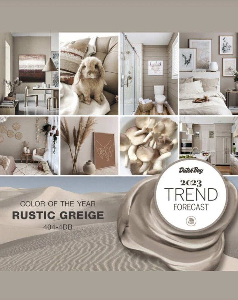 Dutch Boy 2023 Color of the Year | Rustic Greige. All Los Angeles Painting Company, Inc.