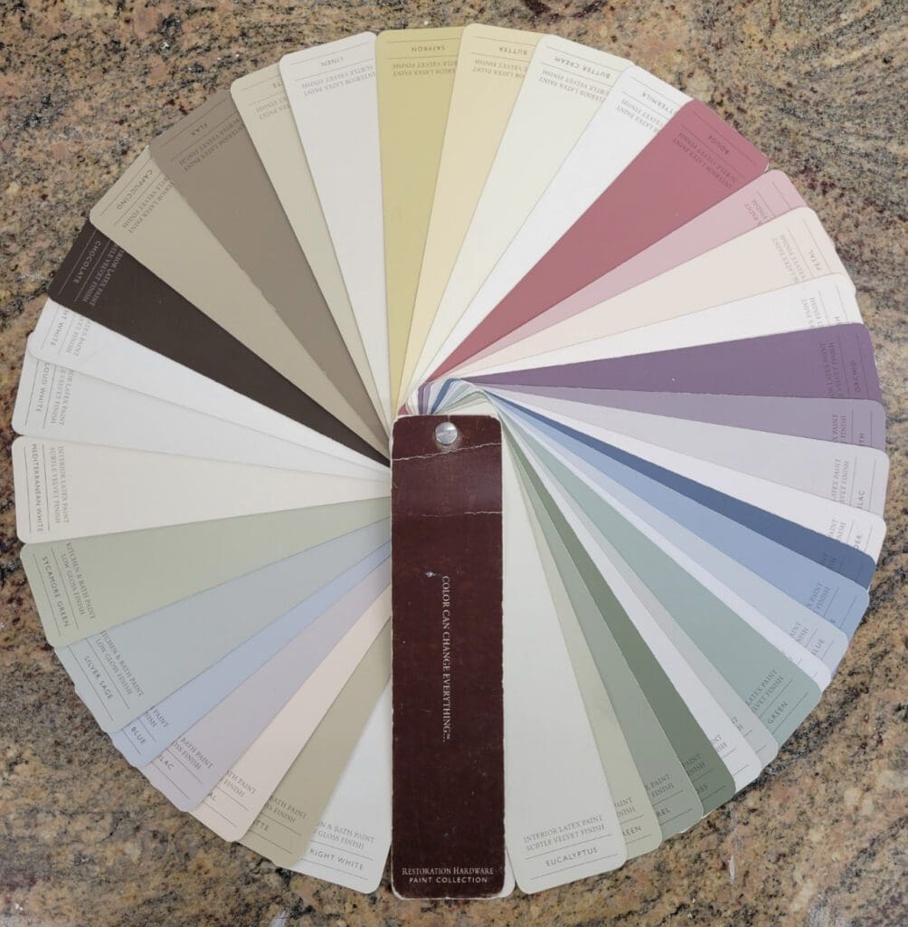 Restoration Hardware Paint Collection Fan Deck. All Los Angeles Painting Company, Inc.