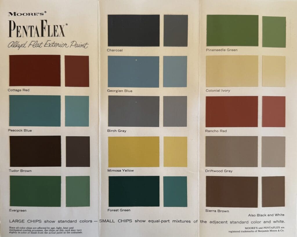 1966 Benjamin Moore Exterior Colors
