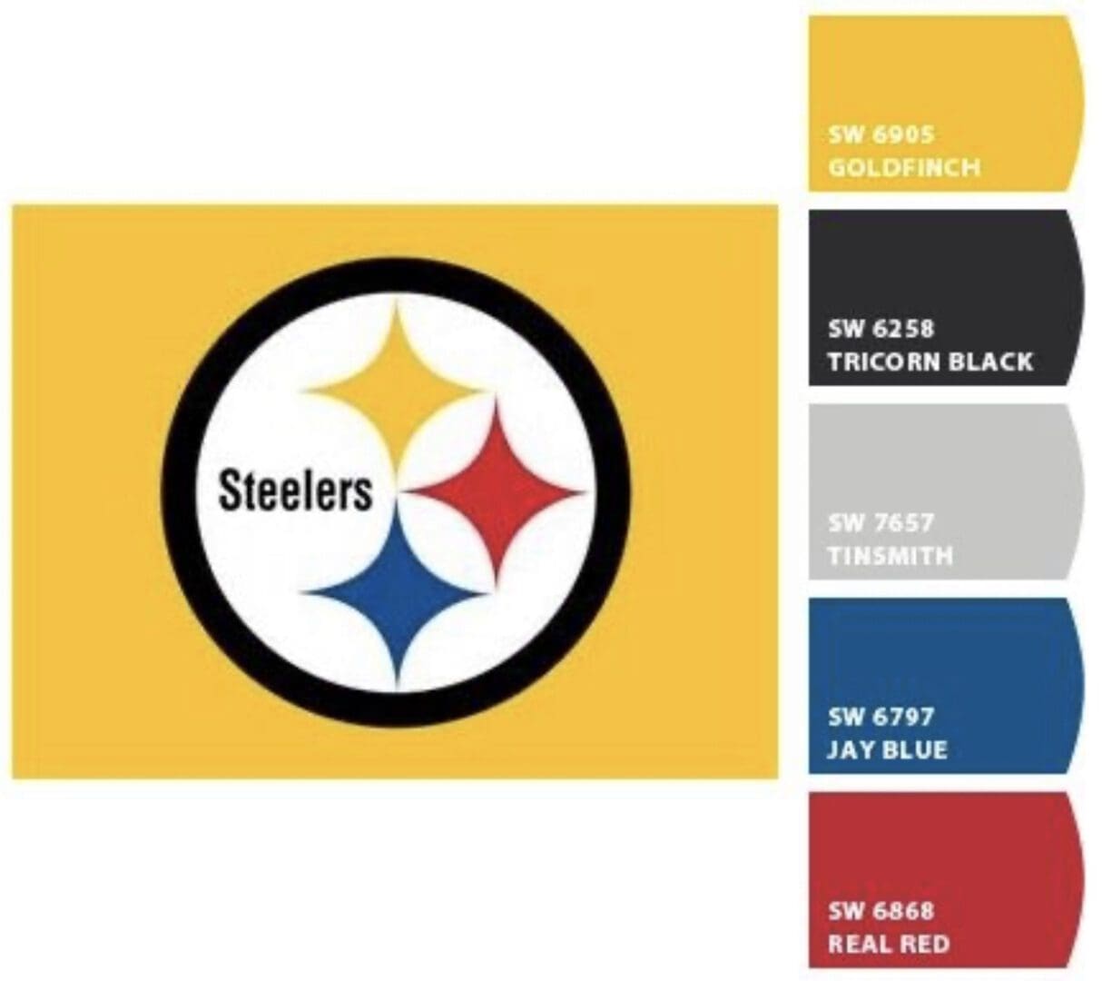 Sherwin Williams | Pittsburgh Steelers Team Paint Colors.