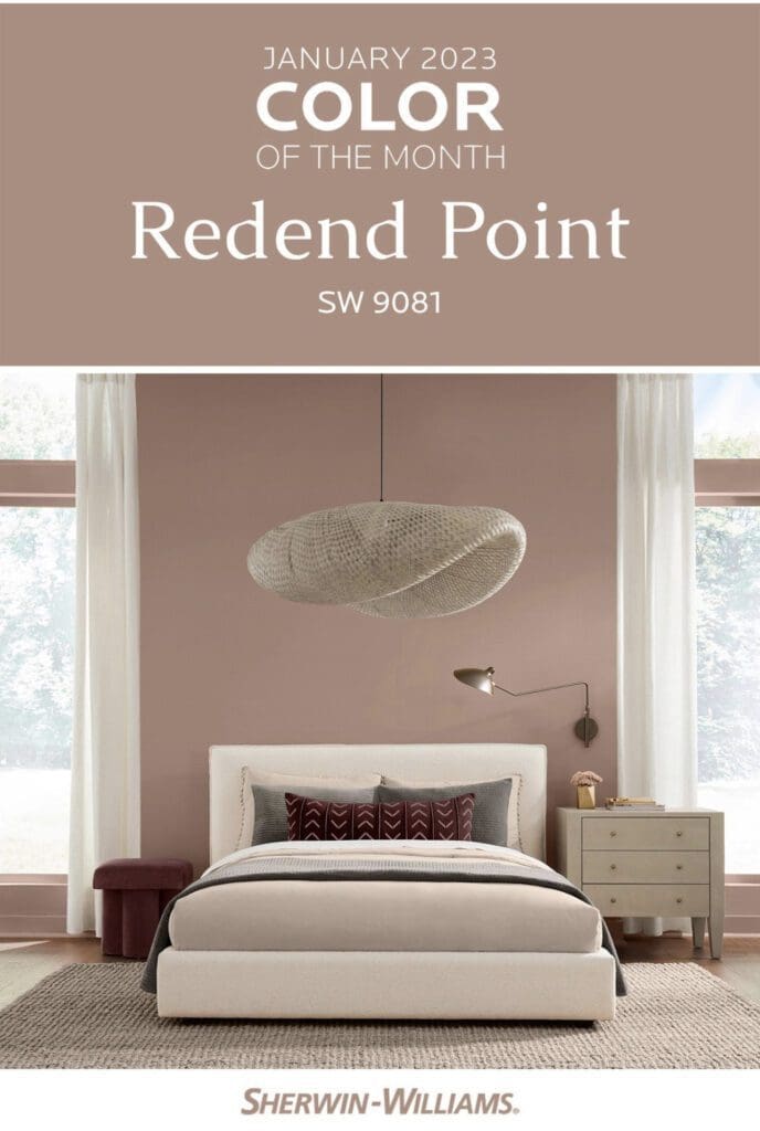 Sherwin Williams January 2023 Color of the Month | Redend Point. All Los Angeles Painting Company, Inc.