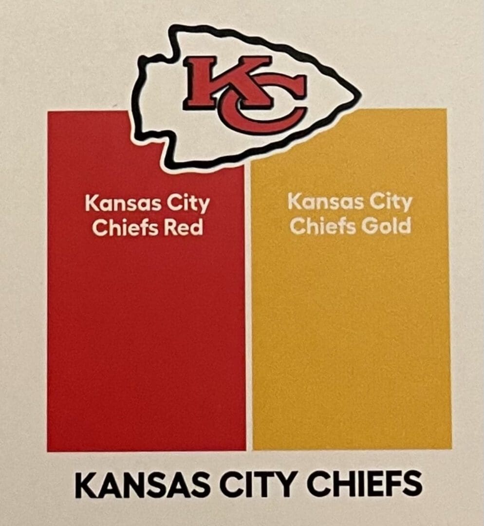 Kansas City Chiefs NFL Valspar Team Paint Colors.