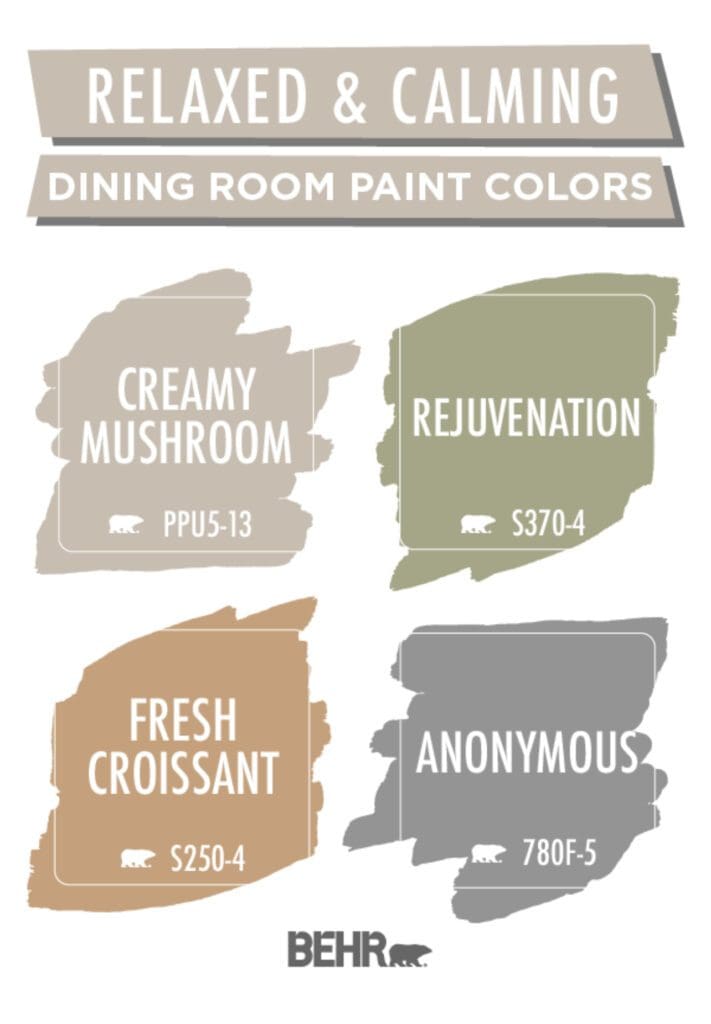 Behr Relaxed and Calming Dining Room Colors. All Los Angeles Painting Company, Inc.