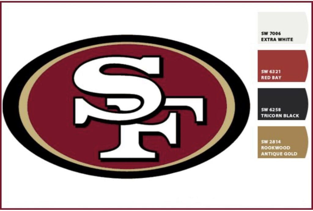 Sherwin Williams | San Francisco 49ers Paint Colors