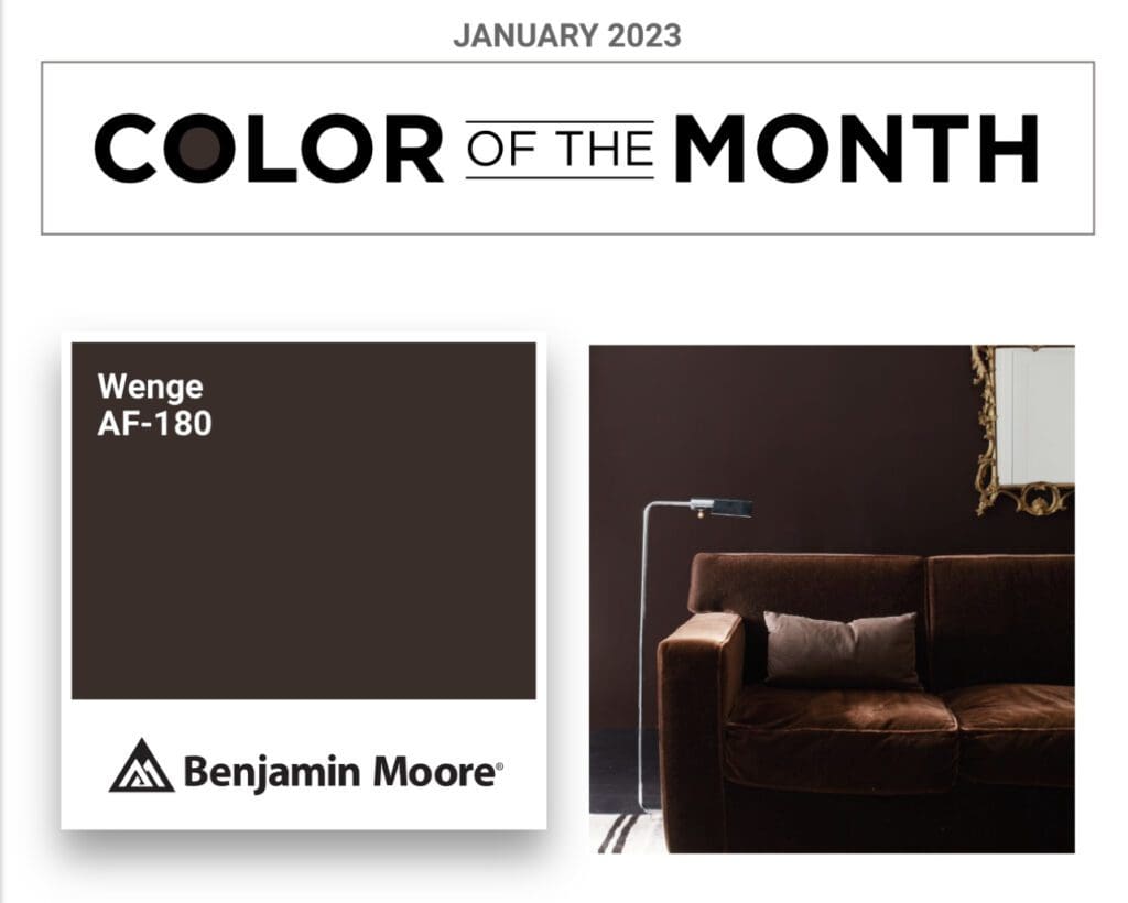 Benjamin Moore January 2023 Color of the Month | Wenge. All Los Angeles Painting Company, Inc.