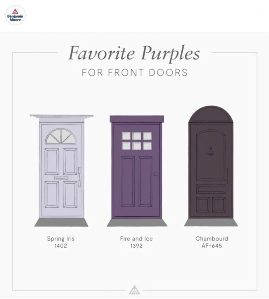 Popular Purple Front Door Colors.