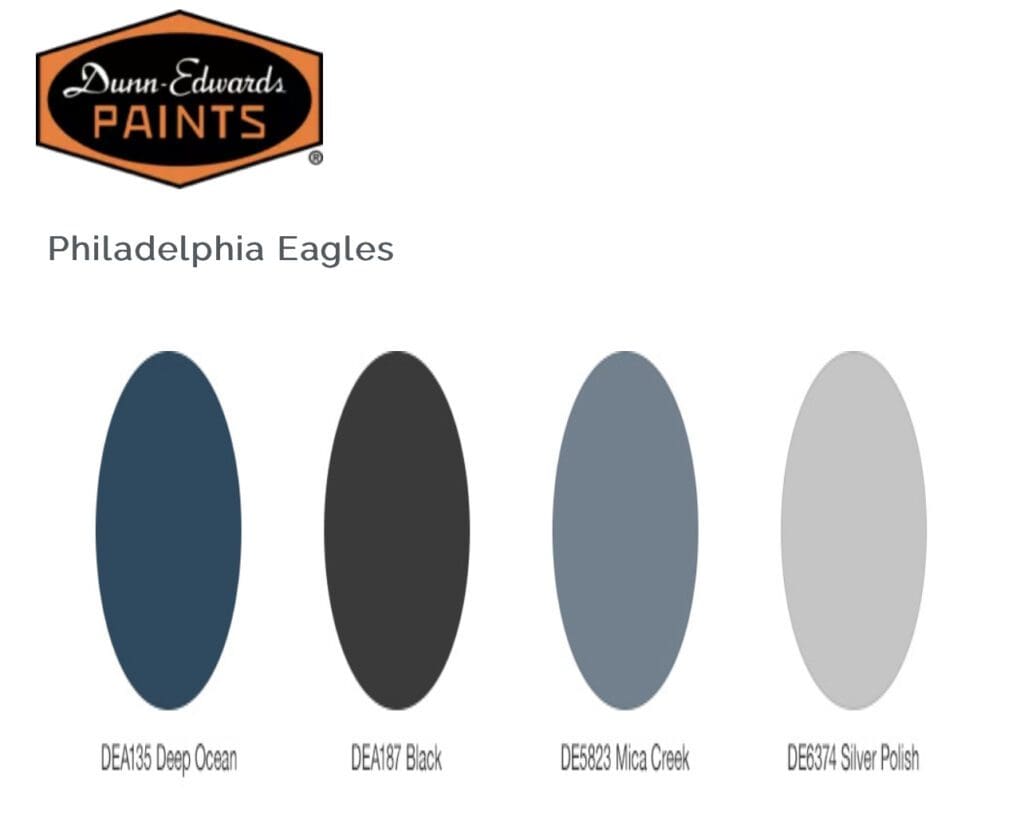 Dunn Edwards NFL Philadelphia Eagles Team Paint Colors.