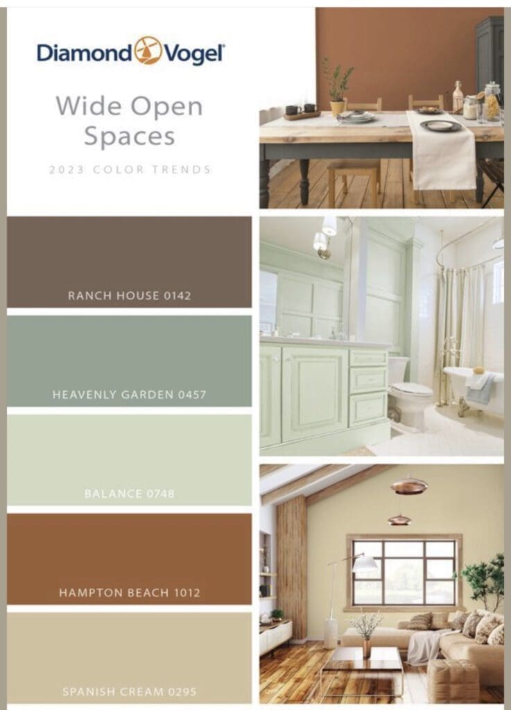 Diamond Vogel | 2023 Wide Open Spaces Color Palette.