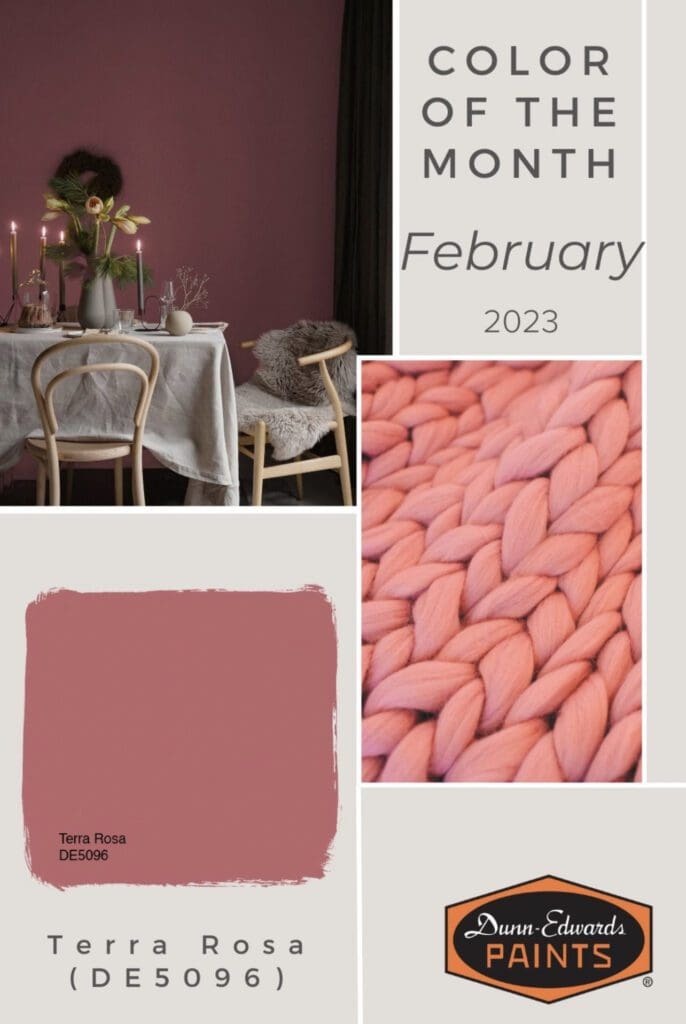 Dunn Edwards February 2023 Color of the Month | Terra Rosa.