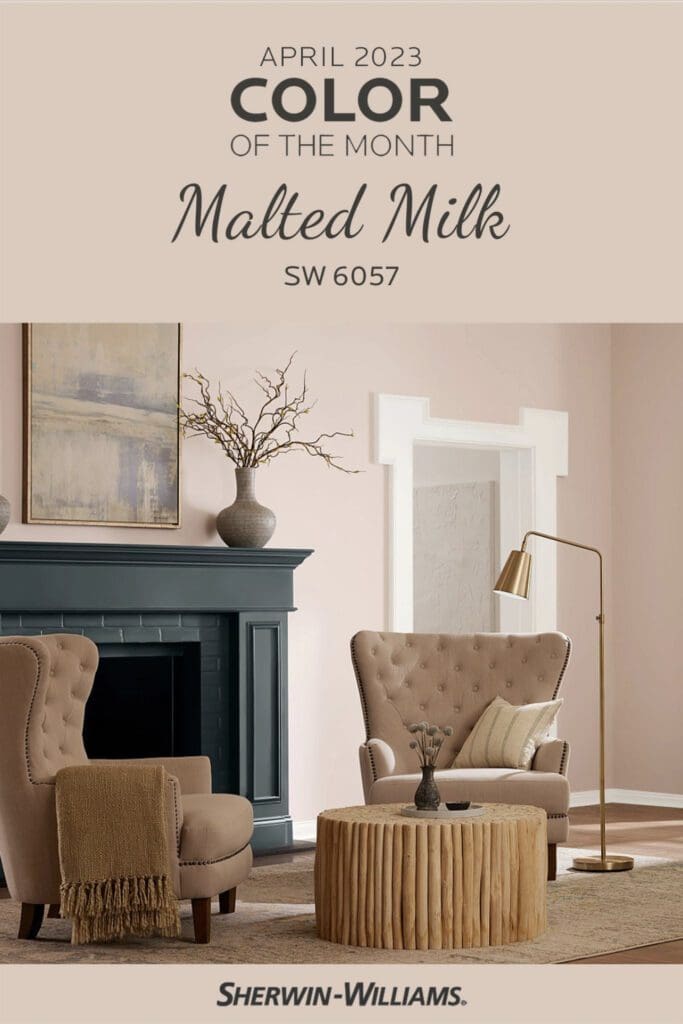 Sherwin Williams April 2023 Color of the Month | Malted Milk.