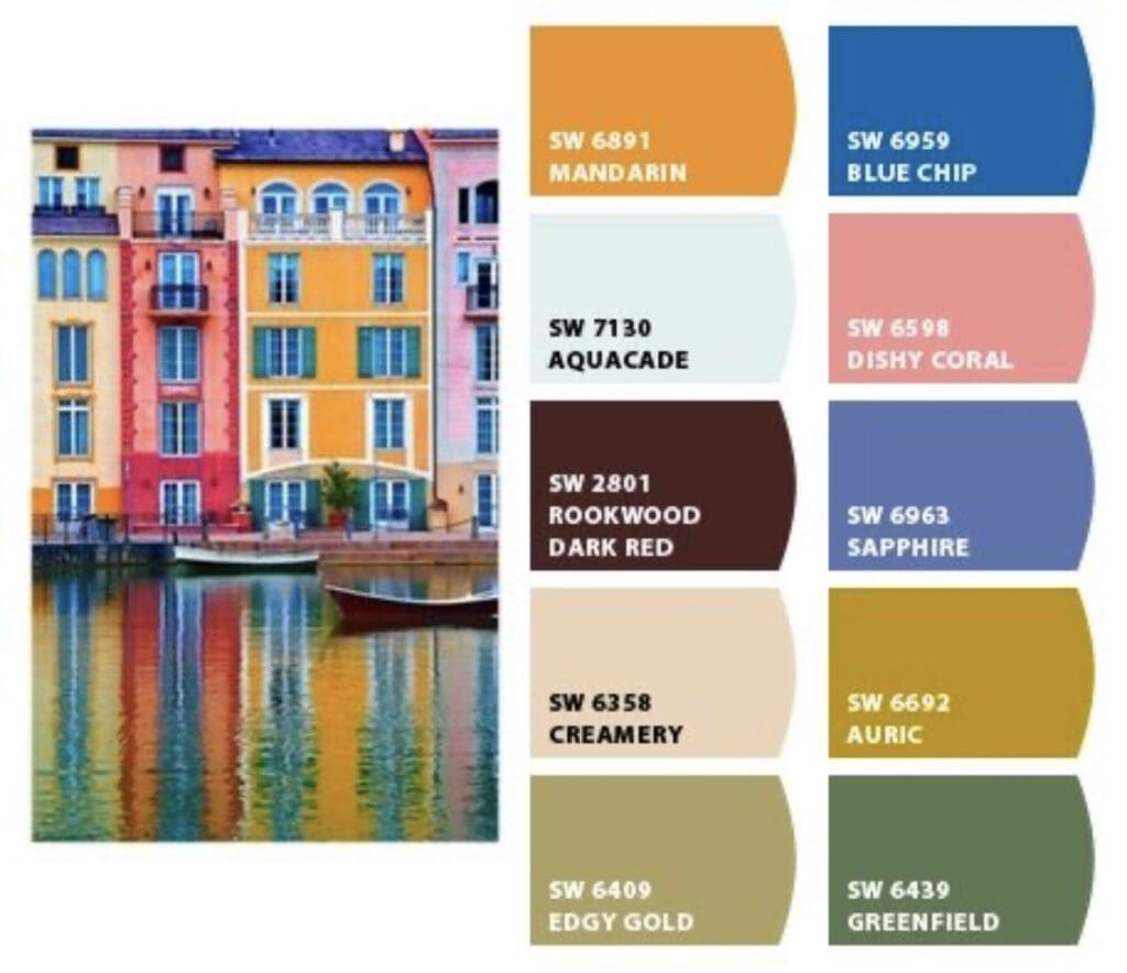 Sherwin Williams | Copenhagen Inspired Paint Color Palette.