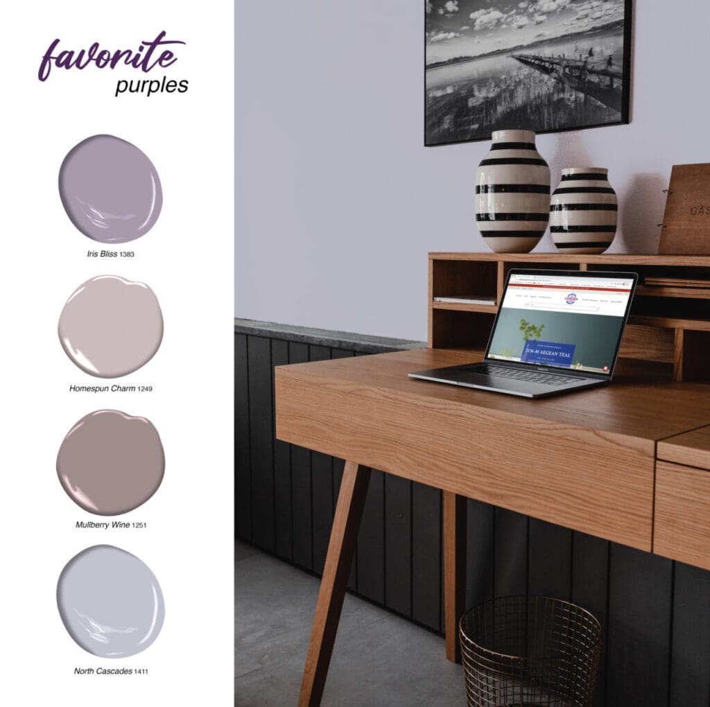 Purples add elegance and sophistication to any color scheme. Use them in a variety of ways to create different moods and atmospheres. Purple is a great choice for both interior and exterior surfaces. Here are tips on using these favorite purple paint colors to decorate your home.