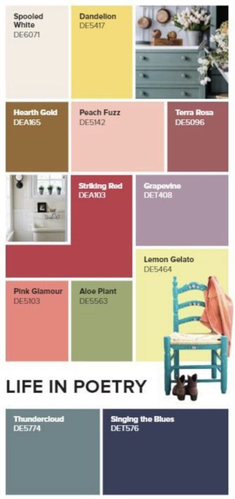 Dunn Edwards| Life in Poetry 2024 Paint Color Palette