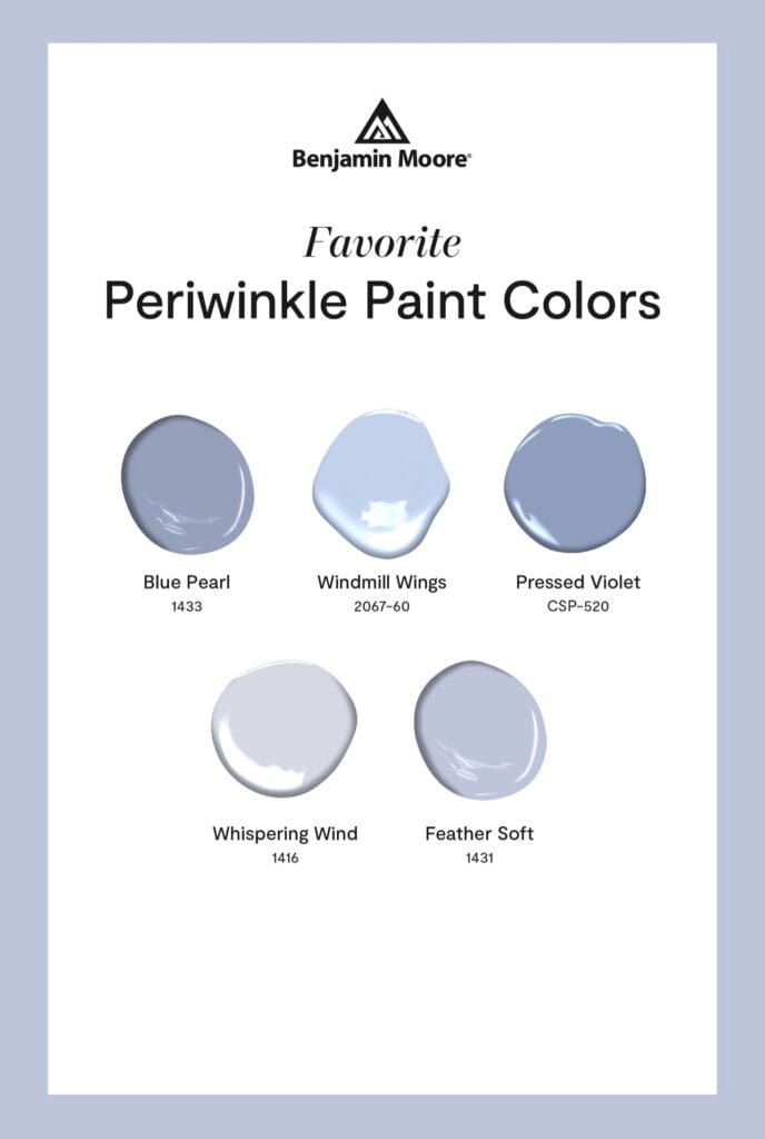 Benjamin Moore Most Popular Periwinkle Paint Colors.