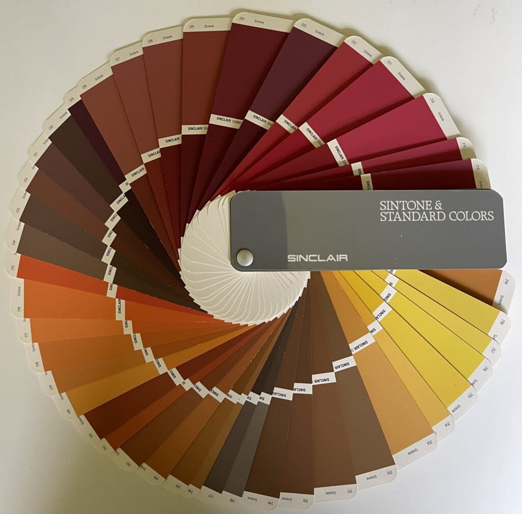 From the late 1980’s to the mid 1990’s, Sinclair Paint Sintone Colors Ultra Deep Palette pushed the boundaries of traditional palettes, offering a range of saturated hues that made a powerful design statement.