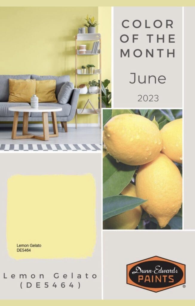 Dunn Edwards June 2023 Color of the Month | Lemon Gelato