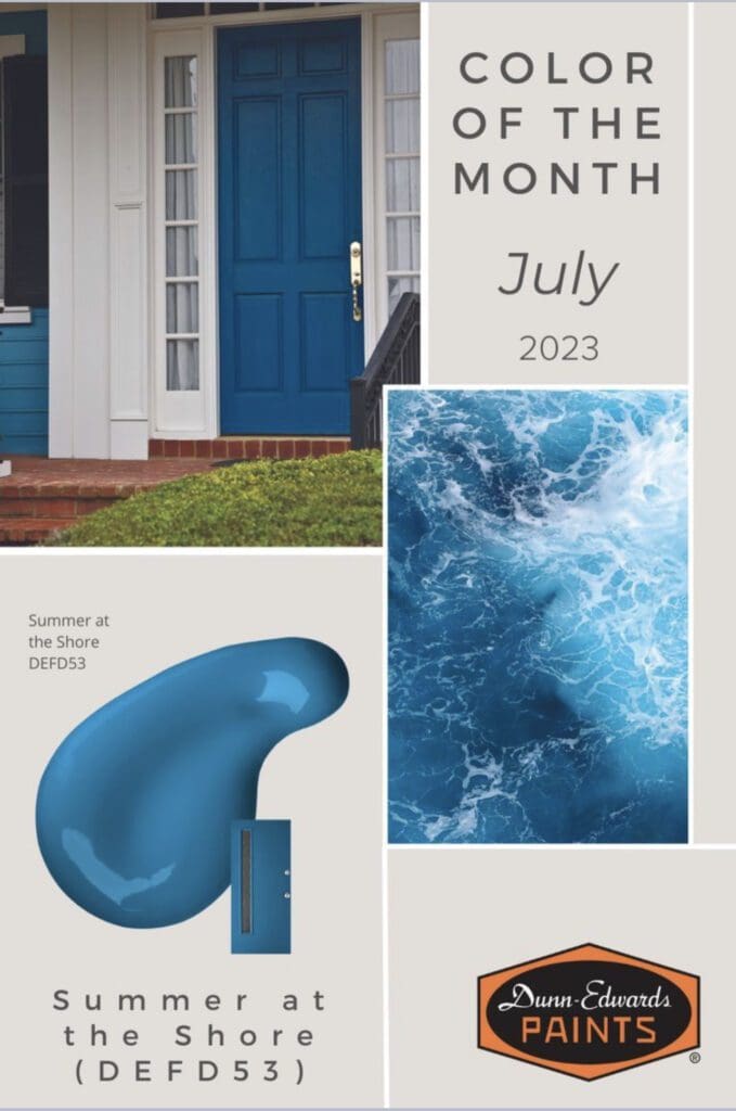 Dunn Edwards July 2023 Color of the Month | Summer at the Shore