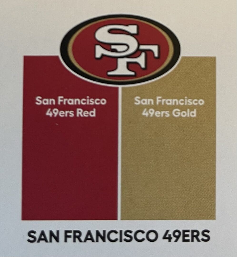 Update your home with Valspar San Francisco 49ers Paint Colors. Show your NFL pride with this exciting color combination.