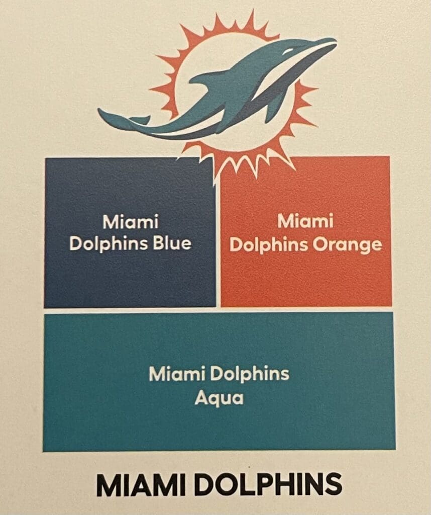 Valspar Miami Dolphins Team Paint Colors