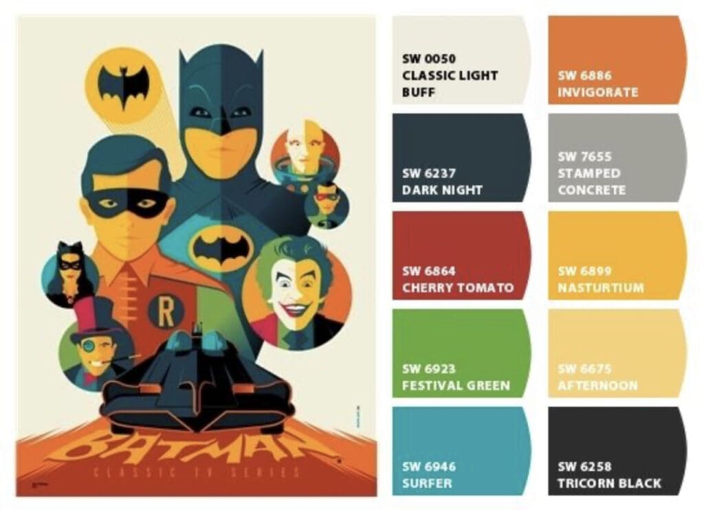 Sherwin Williams Batman Inspired Paint Colors