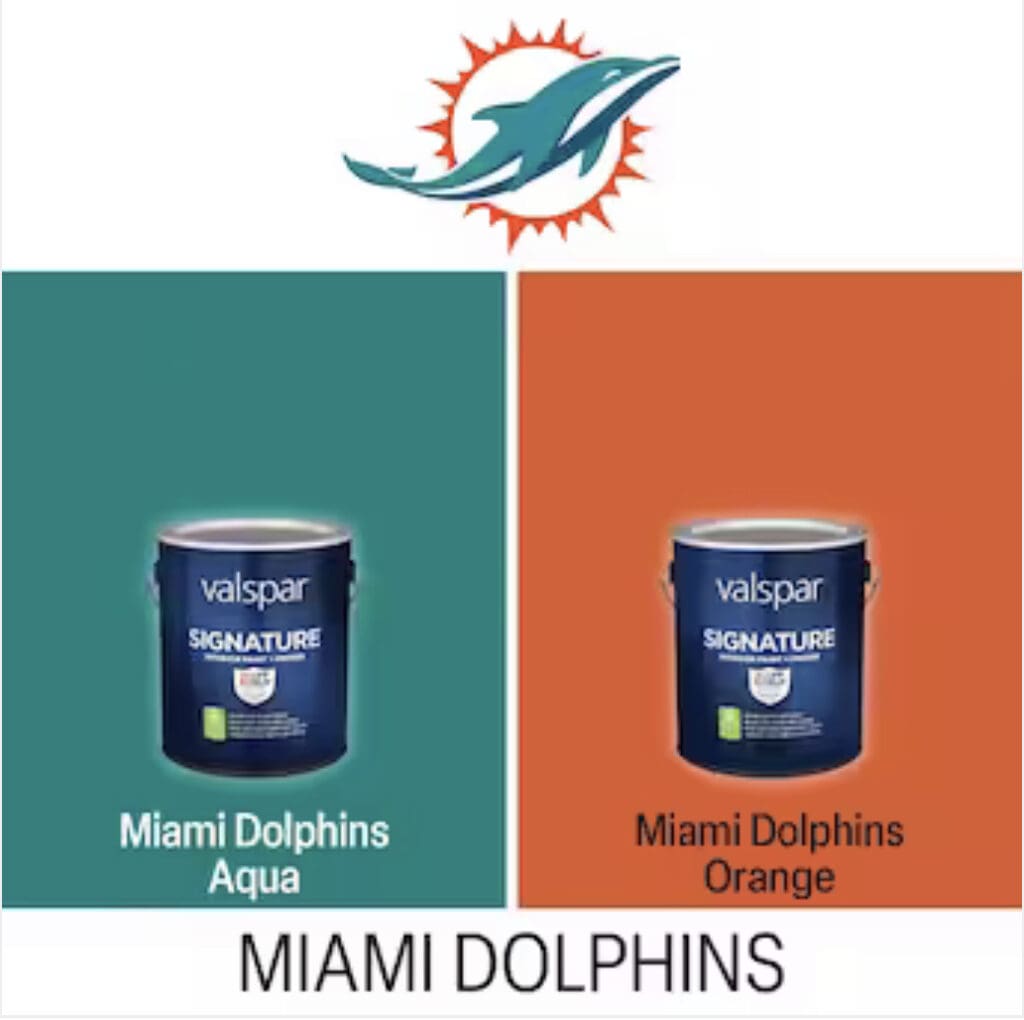 Valspar Miami Dolphins Paint Colors